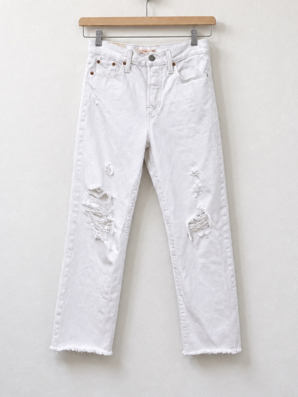 Levi's Wedgie Straight White Jeans